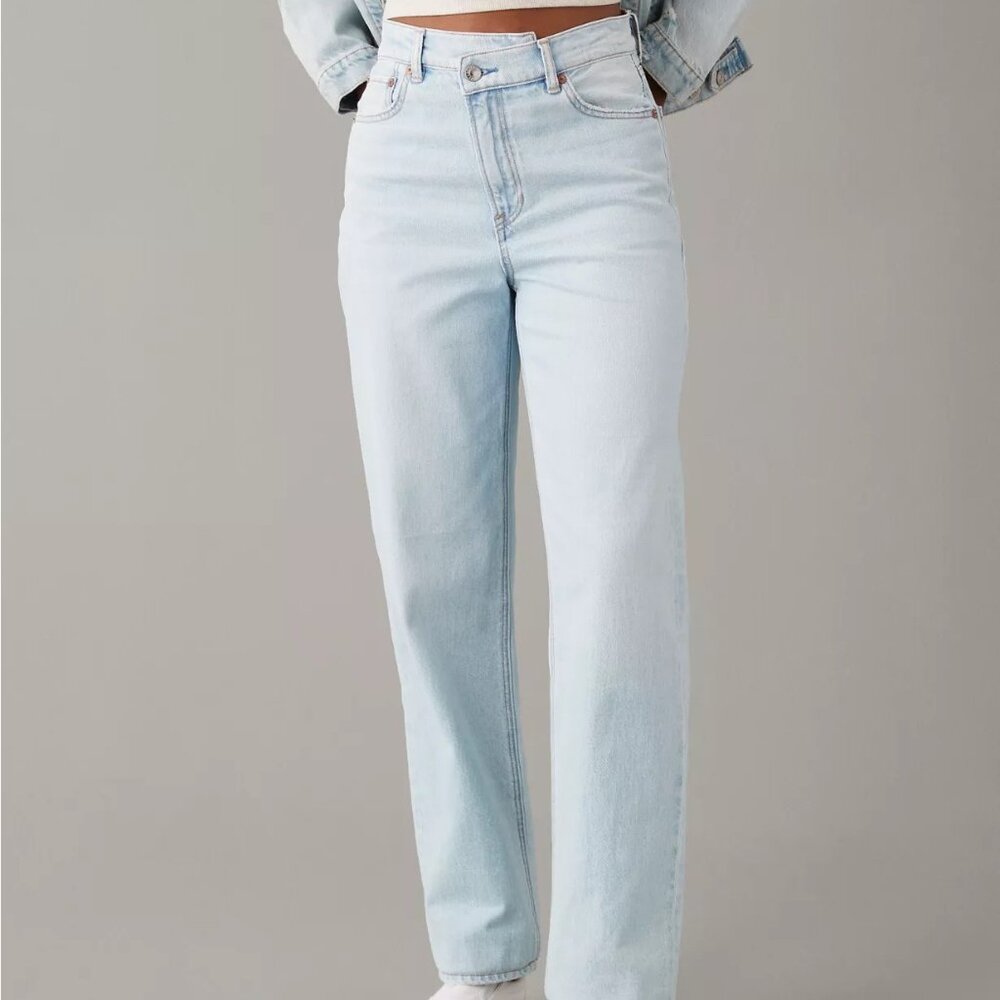 AE Strigid Highest Waist Crossover Baggy Straight Jean